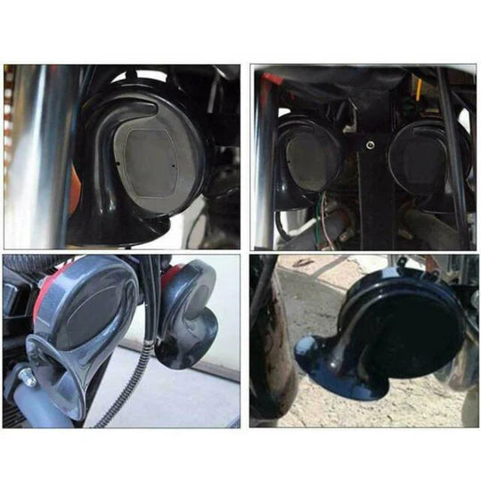 2 BOCINAS CARACOL 12V AUTO-MOTO-CAMIÓN SONIDO DE ALTA POTENCIA