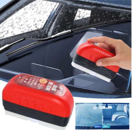 2 CEPILLOS LIMPIADOR DE PELÍCULA DE ACEITE PARA VIDRIO DE COCHE
