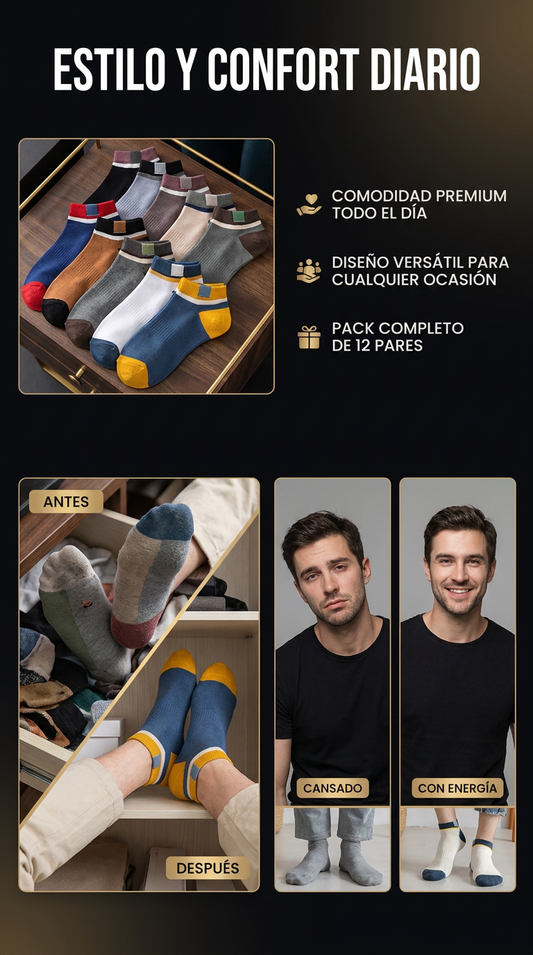 Medias tobilleras x 12 unidades