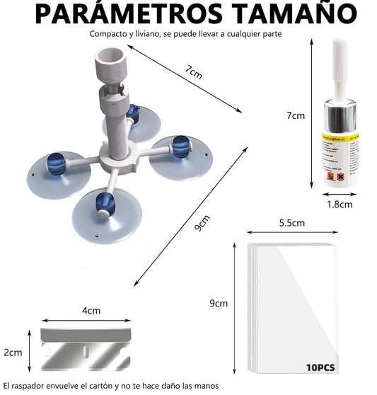 KIT REPARADOR DE PARABRISAS ANTI-GRIETAS