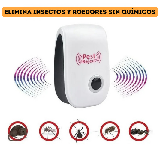 2 REPELENTES ULTRASÓNICO EXTERMINADOR DE PLAGAS ELÉCTRICO