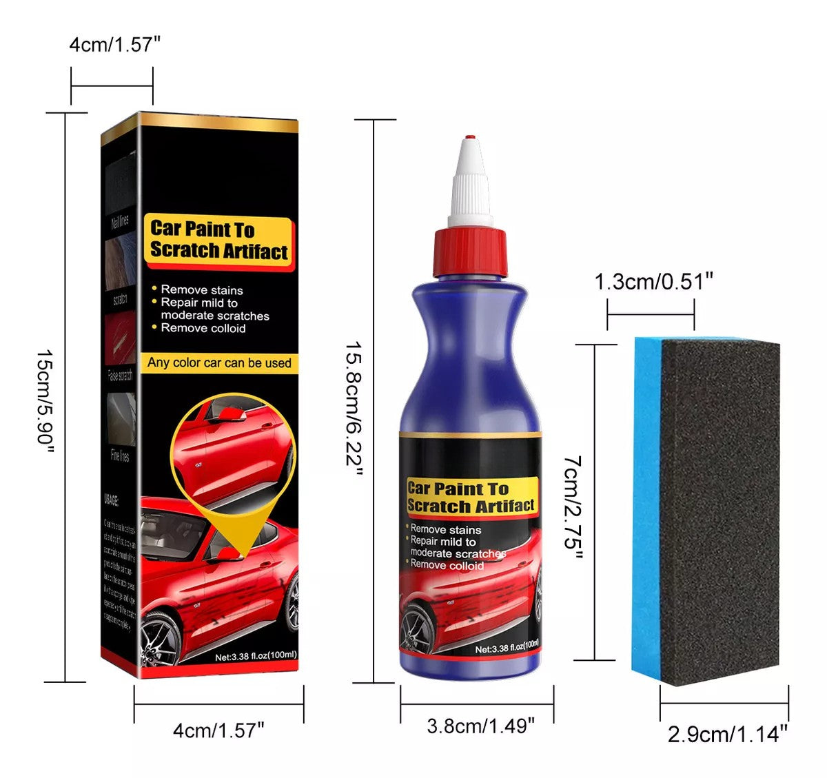 REMOVEDOR DE RAYONES PARA AUTOMÓVIL – RESTAURADOR DE PINTURA