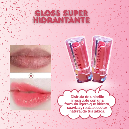 EL SECRETO DE LABIOS HIDRATADOS CRISTAL GLOSS PRINCESS KIT X2 LABIALES