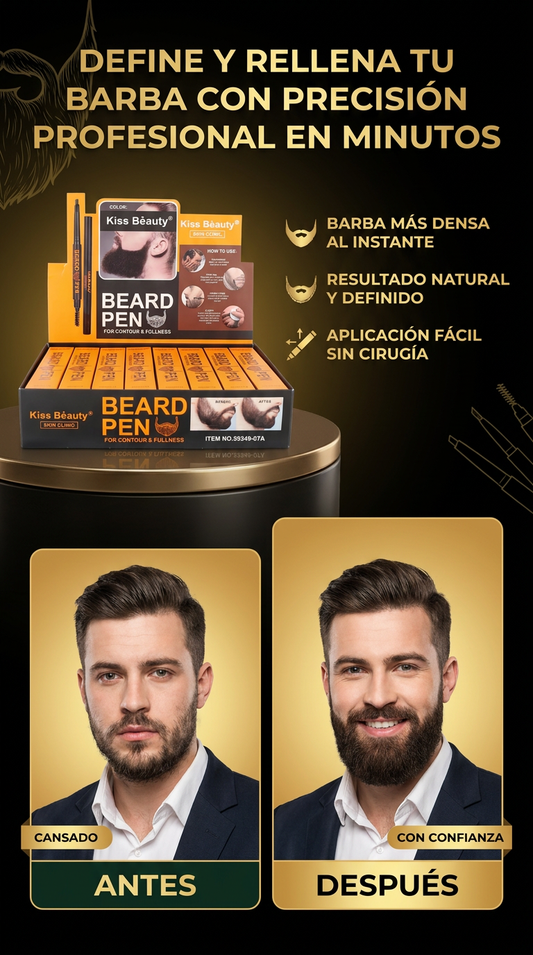Lápiz y cepillo para barba.