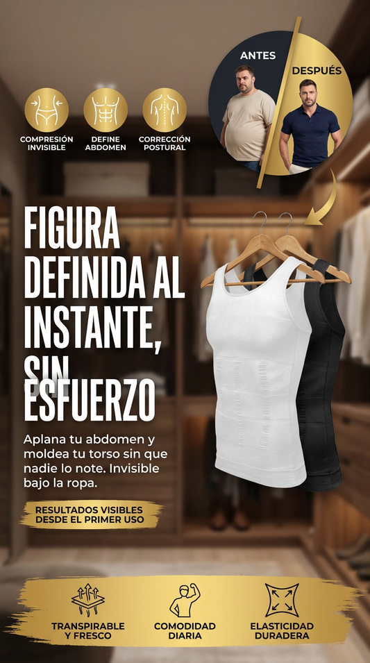 2 CAMISAS DE COMPRESIÓN PARA POSTURA MASCULINA